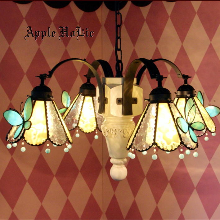 シャンデリア 【 ラビリンス　Labyrinth 】 ステンドグラス ペンダントランプ LED対応