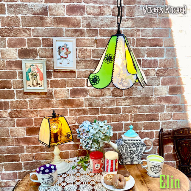 お値下げ！★ウィッチーズキッチン作家ま物ペンダントライト★北欧アラビア ウィッチーズキッチンのペンダントライト 【 Hanako 林檎 】 LED