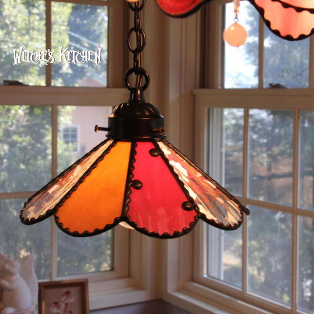 ペンダントランプ 【 Paeonia・ピオニー 】 ステンドグラス ペンダント