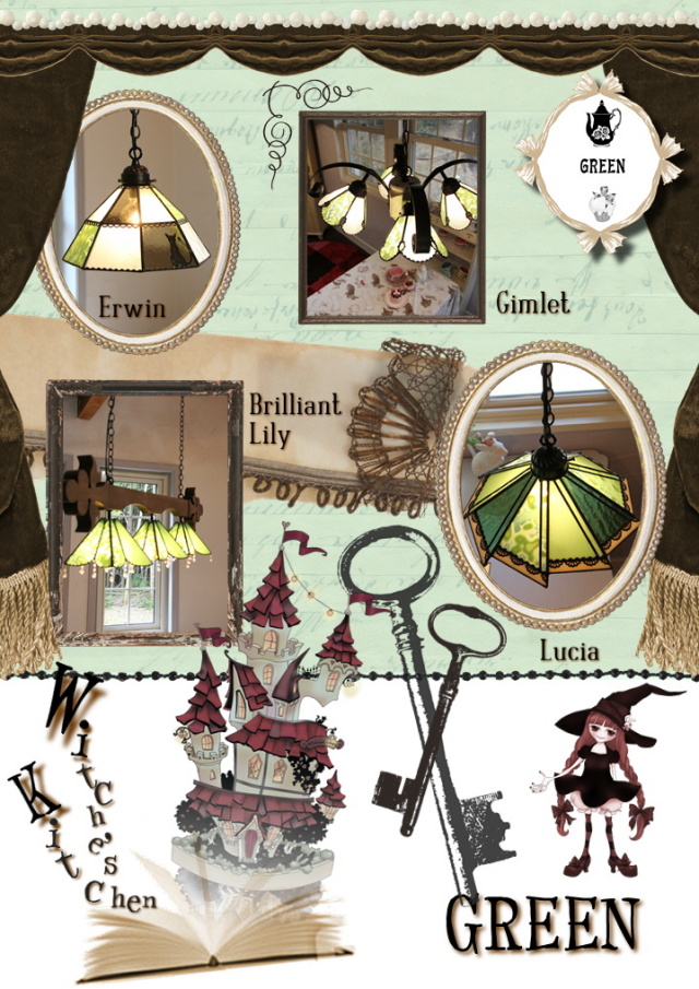 ウィッチーズキッチンの家具 照明 グリーン