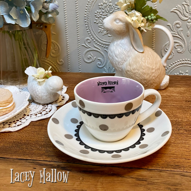 カップ＆ソーサー 【 レーシーマロウ Lacey Mallow 】 ティー