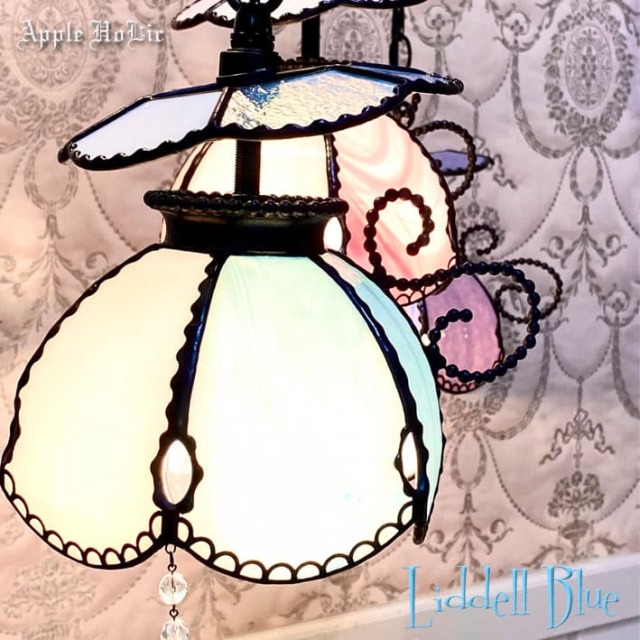 ペンダントランプ 【 リデル ブルー Liddell Blue 】 ステンド