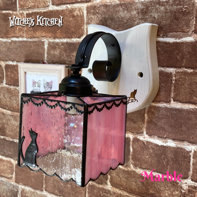 ウィッチーズキッチンのステンドグラス ランプ 猫のブラケットライト