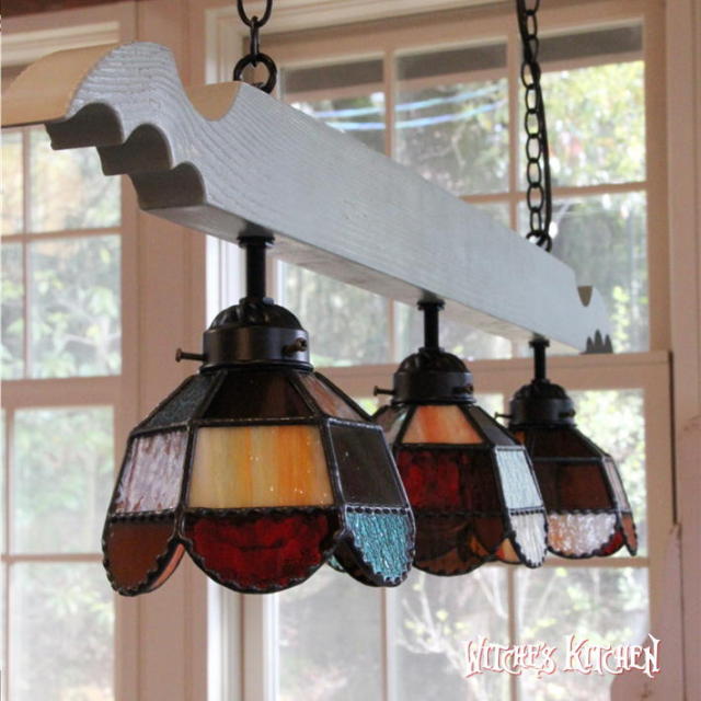3灯ペンダントランプ 【 オランジェット Orangette 】 ステンドグラス