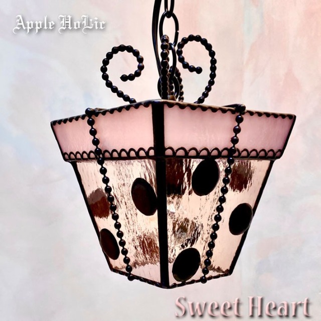 ペンダントランプ 【 スウィートハート Sweet Heart 】 ステンドグラス