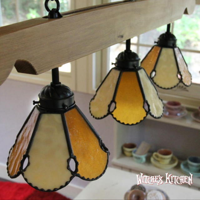 ステンドグラス ペンダントライト 3灯式 Stained glass-pendant Dots｜ARTWORKSTUDIO公式