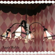 シャンデリア 【 メアリィアン　Maryanne 】 ステンドグラス ペンダントランプ LED対応 不思議の国のアリス