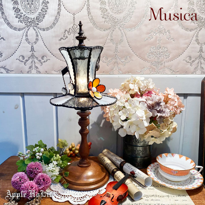 フロアライト 藤 避け アンティーク 薔薇 スタイル ステンドグラス 