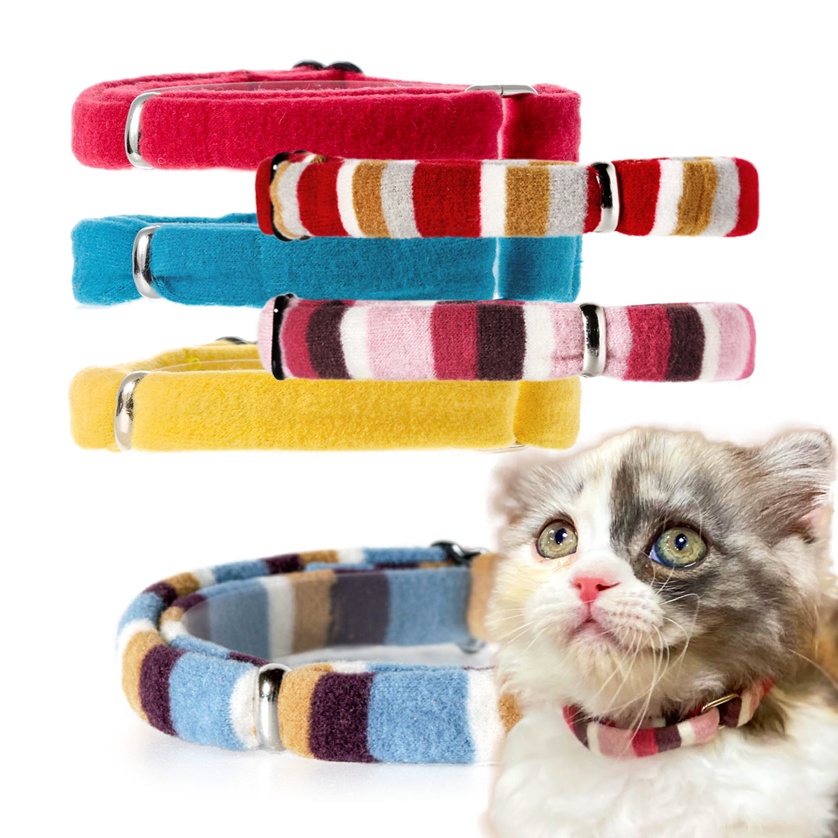 ⭐︎金平糖ページ⭐︎のびしば＆のびねこ12 猫の暮らし 首輪 シュシュカラー 金平糖｜安全・鈴付き