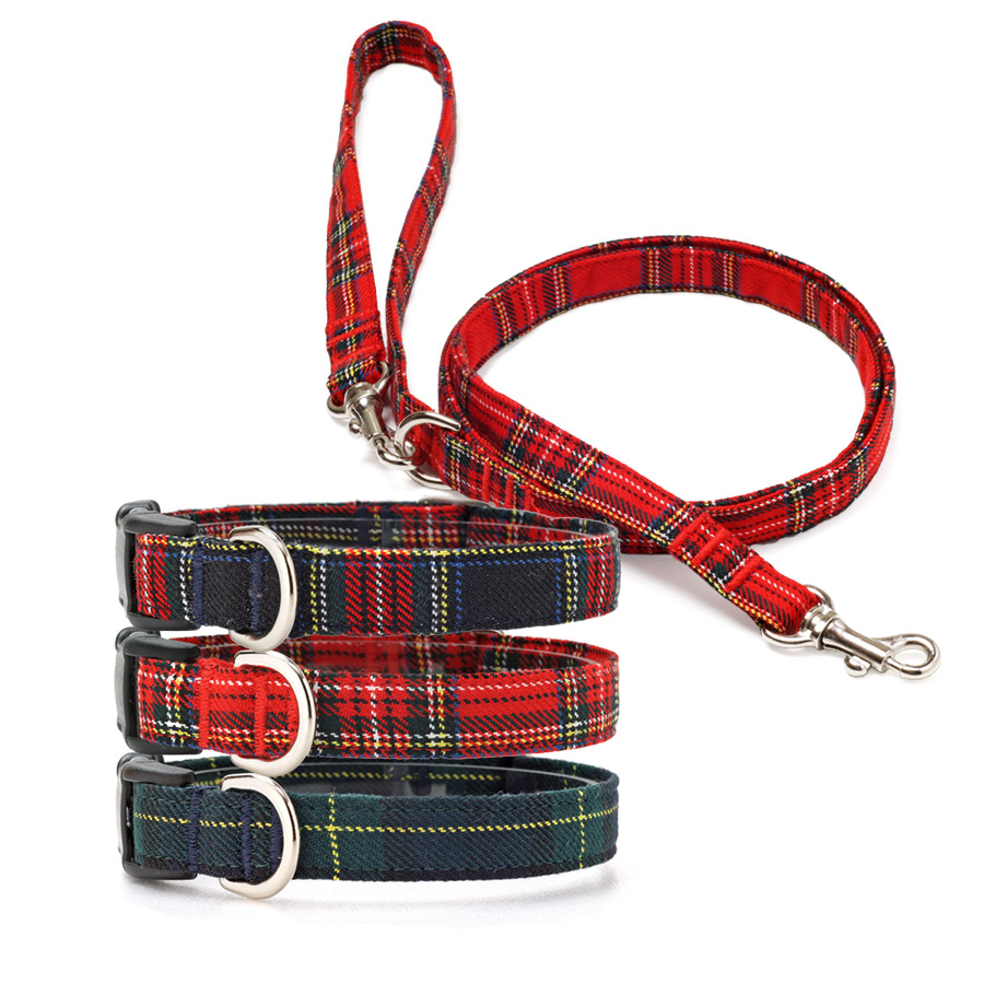 犬と生活　タータンチェック