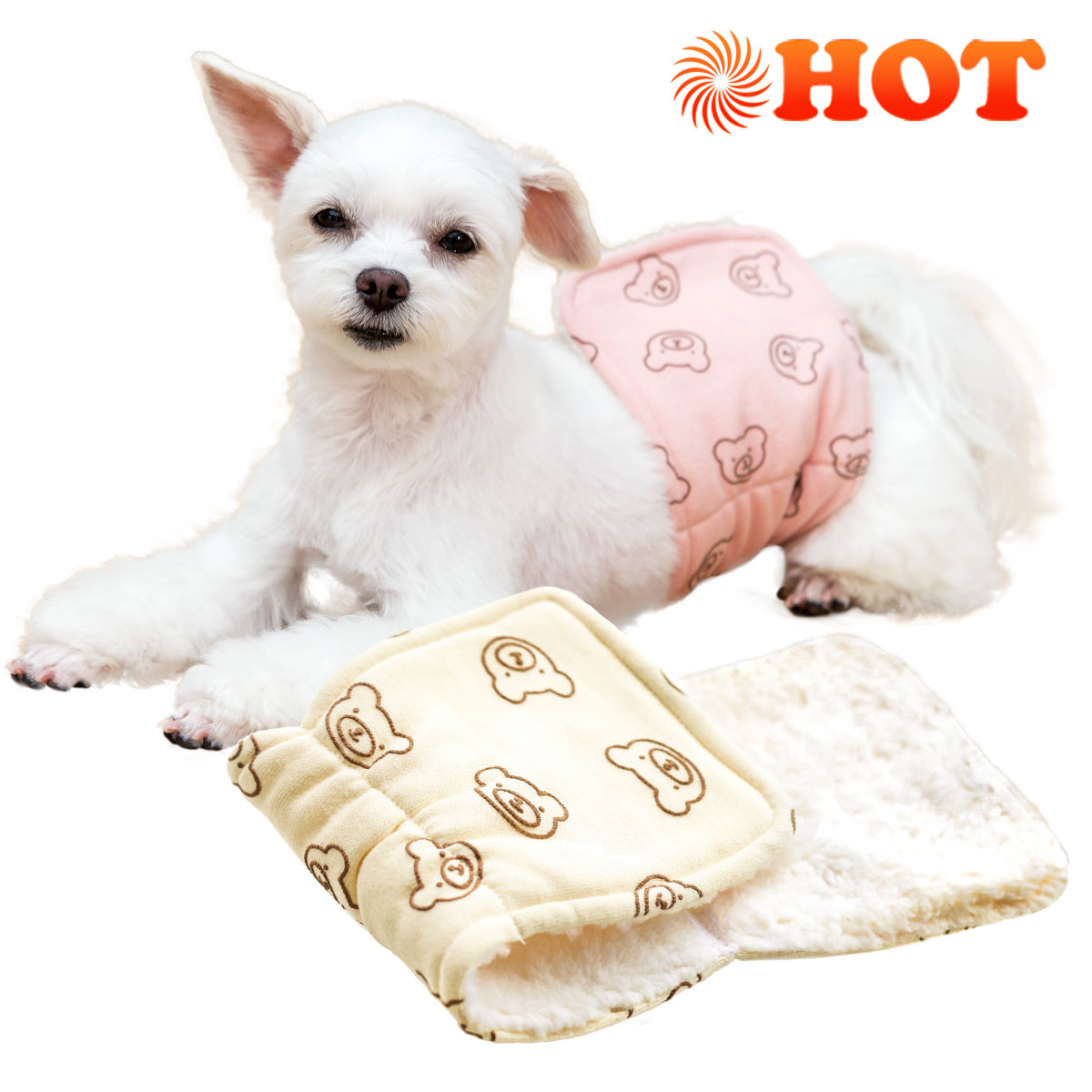 犬と生活　猫の暮らし　腹巻きくまさん　マジックテープでずれない