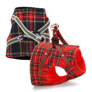 ネコの暮らし　ハンドルベスト　タータンチェック