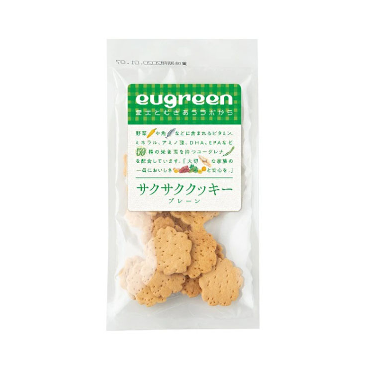 【eugreen】 サクサククッキー（プレーン） 30g |国産 無添加