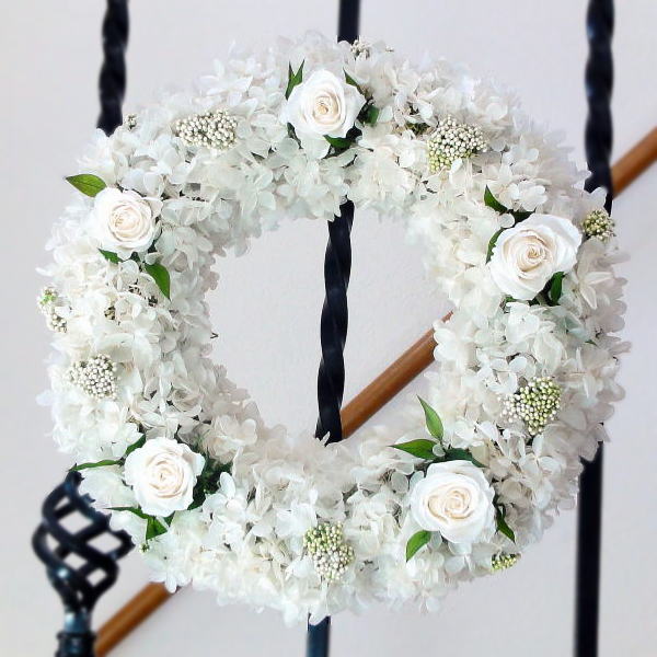 White Ring：ホワイトリング（プリザーブドフラワーリース）【送料無料】