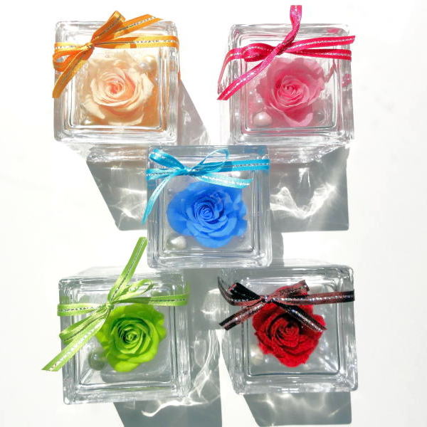 Ibrick：アイブリック（プリザーブドフラワーガラスケースアレンジ