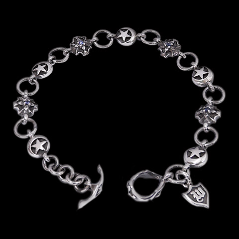 ムーンスター／フラワークロスチャームブレスレット