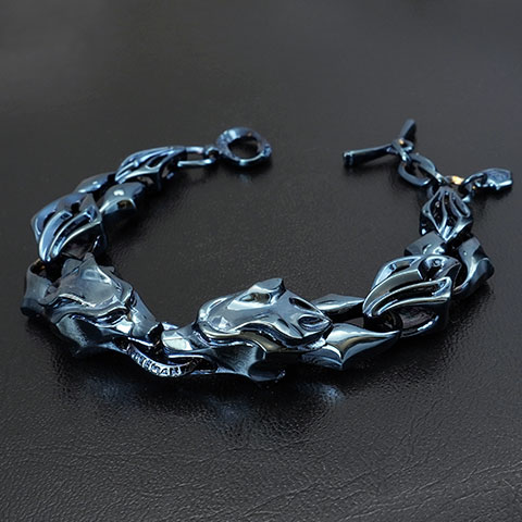 ウォーウルフＷヘッドブレス／ブルーチタン