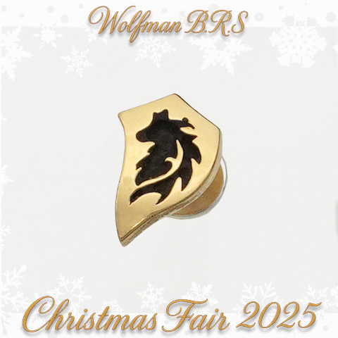 【2025クリスマスフェア】ウルフヘッドプレートスタッド／ゴールドコンビ