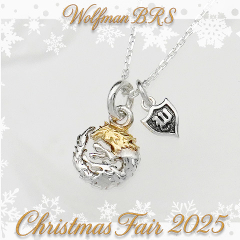 【2025クリスマスフェア】ムーンウルフペンダント／ゴールドコンビ