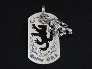 ウルフマン　セイントフレア　ドッグタグ　百合　WOLFMAN B.R.S 銀製品 WOLFMAN B.R.Sセイントフレア ドッグタグ (wo-p-31) | WOLFMAN B.R.S