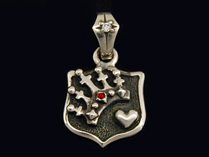 クラウンハートぺンダント／レッド