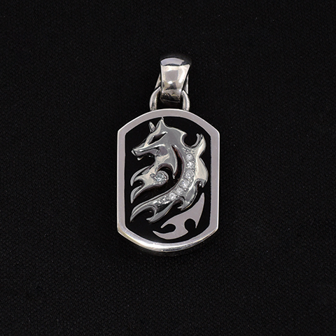 【カスタムモデル】　スノーライトケルティック２ＷＡＹペンダント／ブラック