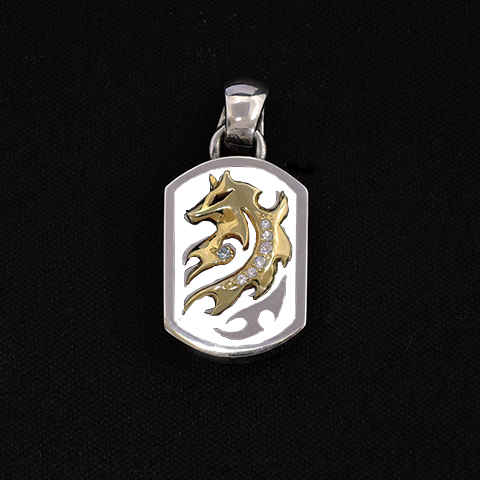 【カスタムモデル】　スノーライトケルティック２ＷＡＹペンダントＧ／ホワイト