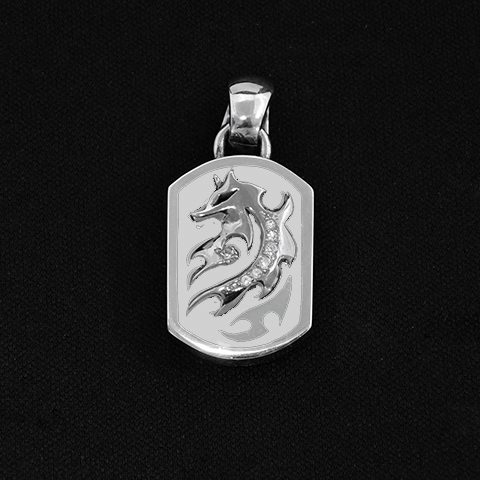 【カスタムモデル】　スノーライトケルティック２ＷＡＹペンダント／ホワイト