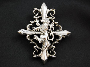 ブラザーウルフクロスペンダント