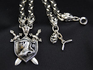 ＳＫシールド＆ソードＷ／ソリッドチェーンネックレス