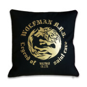 ムーンウルフキャンバスクッションカバー／ゴールド