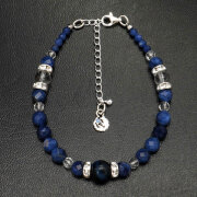 ブルータイガーアイ×ソーダライトビーズブレスレット