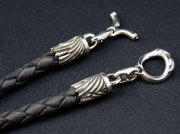 四つ編みレザーチョーカーＮ１９