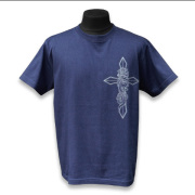 パルメットウルフハーフスリーブTシャツ／インディゴ