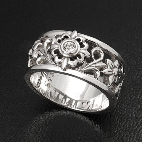 ハヤトパルメットリングｗ／ストーン