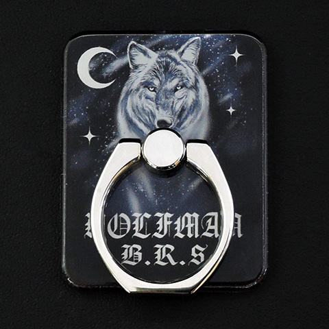 スマートフォンリング／リアルウルフ　【ネコポス（￥280）対象商品】