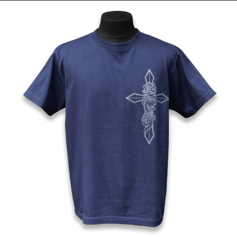 パルメットウルフハーフスリーブTシャツ／インディゴ
