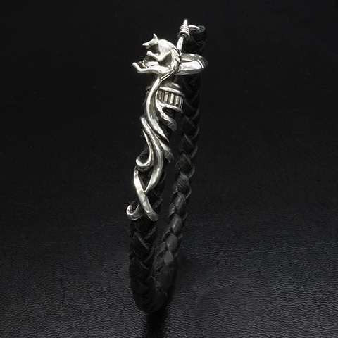 パルメットウルフレザーブレスレット