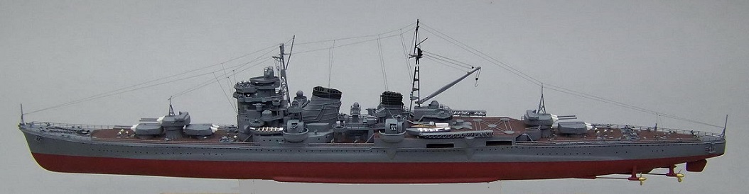 重巡洋艦足柄,350,木製ハンドメイド精密完成模型完成品,ウッドマンクラブ