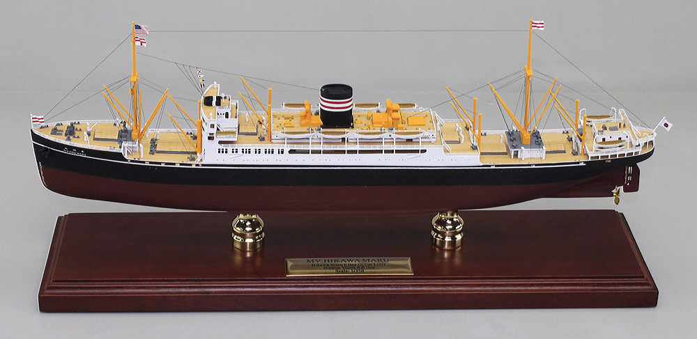日本郵船・氷川丸精密模型完成品・木製ハンドメイド・ウッドマンクラブ