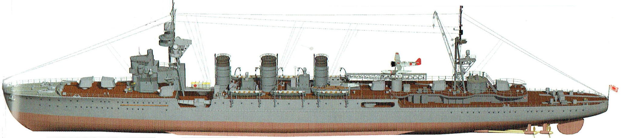 球磨　巡洋艦　1/350 完成品 1/350軽巡洋艦「球磨」 精密模型完成品