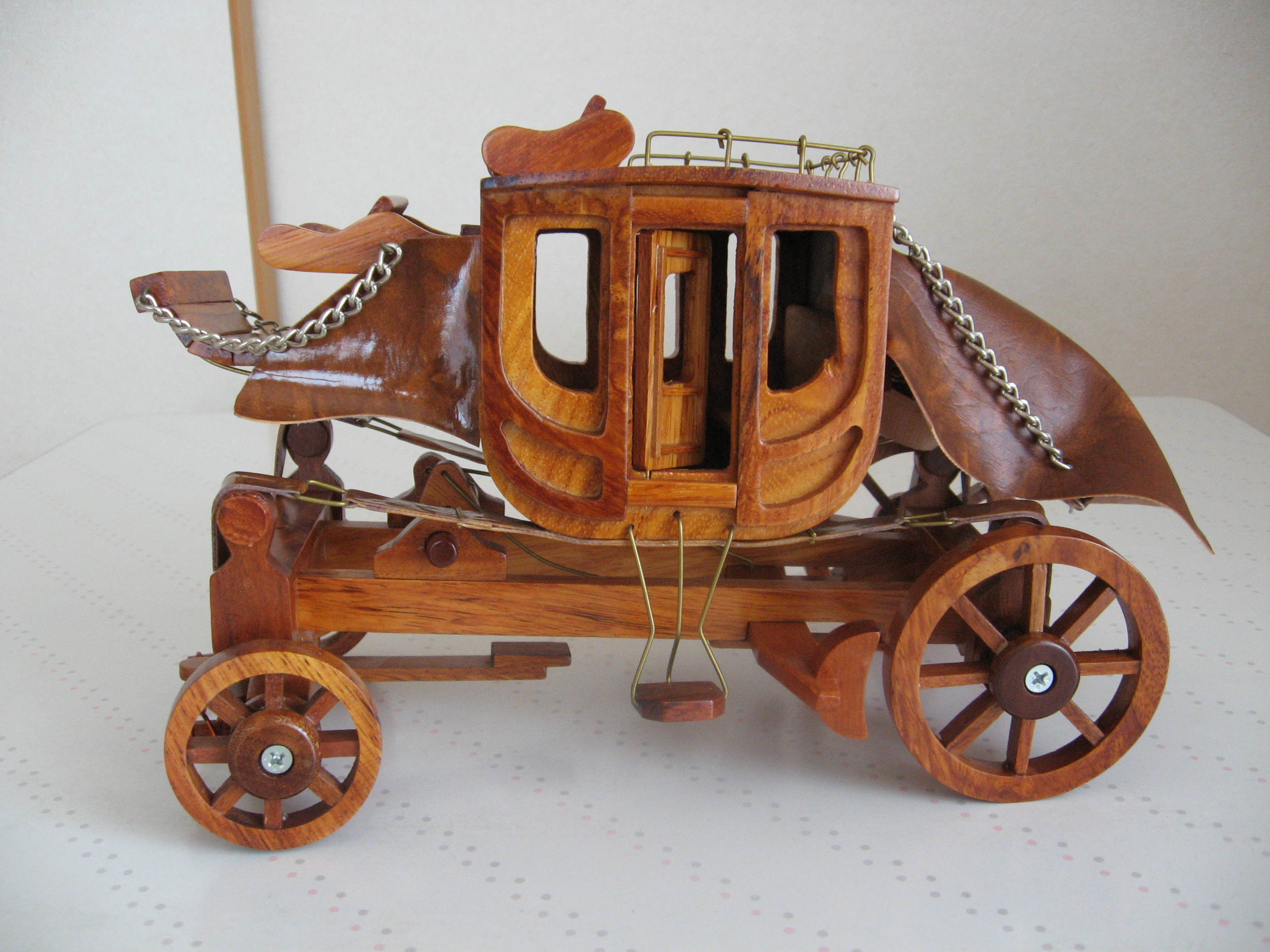 □ホロ「馬車！ウッドマンクラブ・ハンドメイド木製模型【販売終了】□