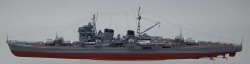 重巡洋艦足柄,350,木製ハンドメイド精密完成模型完成品,ウッドマンクラブ