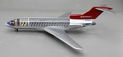 ボーイング727-100、Boeing727-100カットモデル、1/50、ノースウェスト航空、木製、ソリッドモデル、ウッドマンクラブ