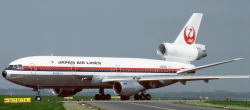 DC-10-40,JAL,木製精密模型,ウッドマンクラブ