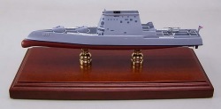 アメリカ海軍ミサイル駆逐艦ズムウォルト(USS DDG-1000 ZUMWALT)木製完成品塗装済,ハンドメイド