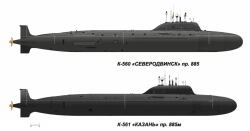 ロシア潜水艦クニャージ・ポジャールスキー模型　1/350