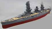 戦艦山城 精密模型塗装済完成品 木製ハンドメイド ウッドマンクラブ