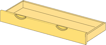 システムパーツ／レール付き引出し10x100x30