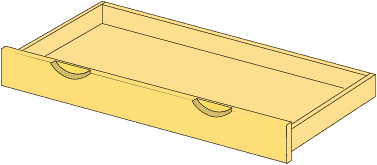 システムパーツ／レール付き引出し10x100x40